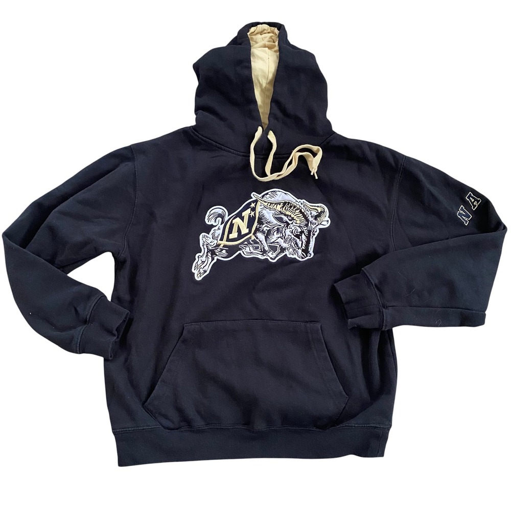 Stadium Athletics US Navy Midshipmen Hoodie Bill the Goat Blue Mens Medium